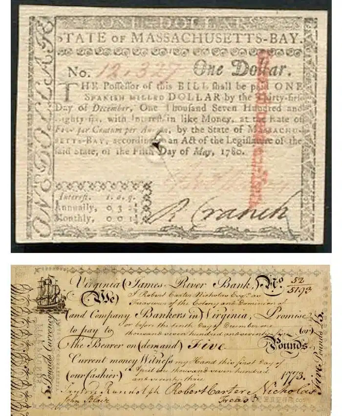 Colonial Currency - Sell Currency