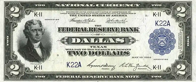 Federal Reserve Bank Note - Sell Currency