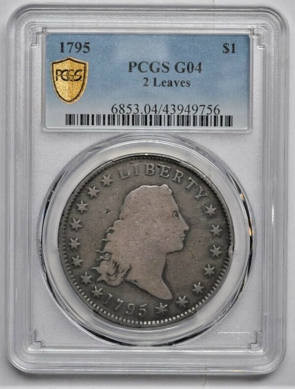 1795 2 LEAVES FLOWING HAIR SILVER DOLLAR S1 PCGS G04 203874642133