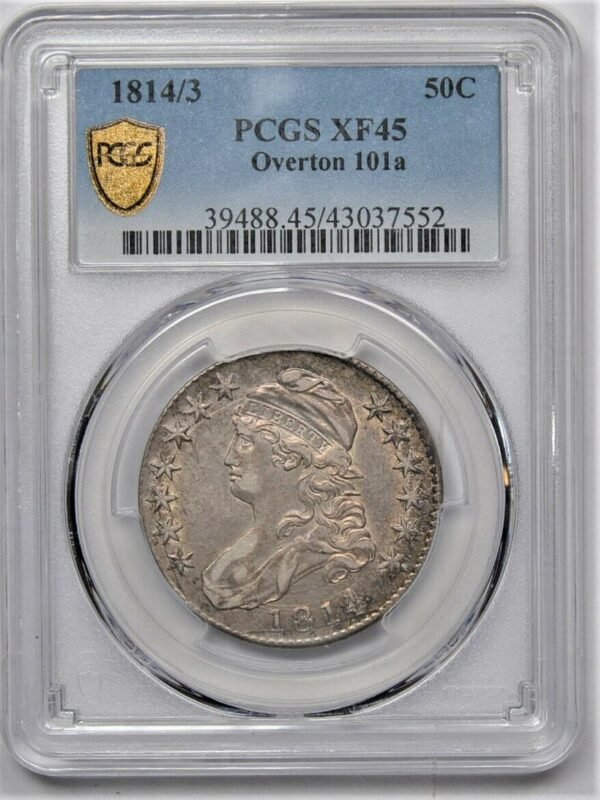 18143 CAPPED BUST HALF DOLLAR 50C OVERTON 101A PCGS XF45 203795288935 2