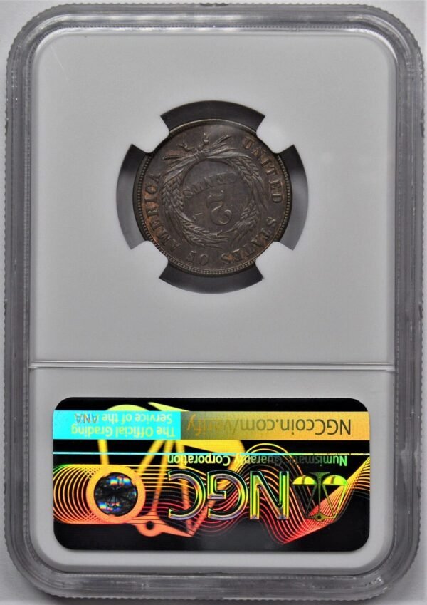 1864 LARGE MOTTO TWO CENT PIECE 2C MINT ERROR NGC MS 62 BN 373332989467 2