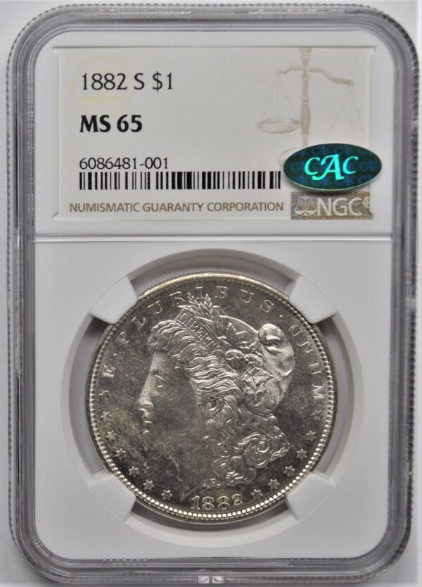 1882 S MORGAN DOLLAR 1 NGC MS 65 CAC 203255125683