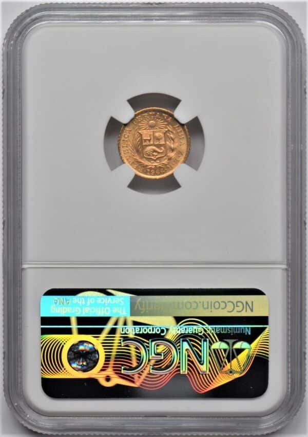 1966 ZBR PERU GOLD 15L LIBRAS NGC MS 68 TIED FOR FINEST KNOWN 203251950569 2